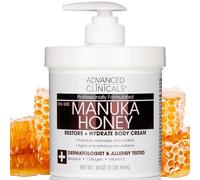 Advanced Clinicals Crema de miel Manuka para piel extremadamente seca y envejecida para cara, cuello, manos y cuerpo, tamaño de spa de 473 ml
