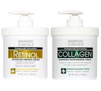 Advanced Clinicals Crema de retinol y colágeno Crema Skin Care Set. Value Anti-Aging Set for Wrinkles, Fine Lines, Piel reafirmante. 16oz Spa Size son ideales para crema facial y crema hidratante