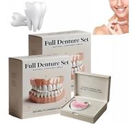 Advanced Customized Full Denture Set,Silicone Reline Denture Set for Men Women (2 Pcs)