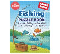 Advanced Fishing Word Search Puzzle Book for Adults: 55 Large Print Puzzles with 495 Fish-Themed Words: A Challenging Word Search Collection Featuring ... and Angler-Inspired Themes in Large Print