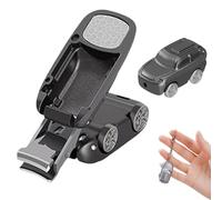 Advanced Foldable Car-Shaped Nail Clipper,Magnetic Opening Cover Splash-Proof Stainless Steel Fingernail Trimmer,Portable Mini Travel Nail Clipper Keychain for Thick/Hard Nail