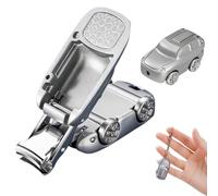 Advanced Foldable Car-Shaped Nail Clipper,Magnetic Opening Cover Splash-Proof Stainless Steel Fingernail Trimmer,Portable Mini Travel Nail Clipper Keychain for Thick/Hard Nail