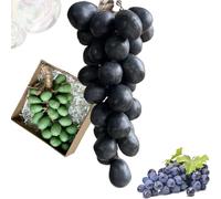 Advanced Handmade Soap, Grape Soap on a Rope, Grape Cluster Soaps, Face & Body Bath Grapes Bunch Soaps, Hanging Cold Process Decorative Fruit BarSoap (Black)