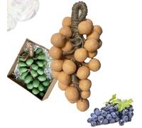Advanced Handmade Soap, Grape Soap on a Rope, Grape Cluster Soaps, Face & Body Bath Grapes Bunch Soaps, Hanging Cold Process Decorative Fruit BarSoap (Orange)