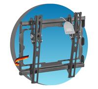 ADVANconnect Soporte de Pared para TV, máx. VESA 200x200 mm, máx. 45 kg, Universal inclinable para televisores Planos y curvos de 23-43 Pulgadas, Negro