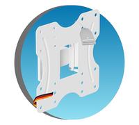 ADVANconnect Soporte de Pared para TV, Universal Giratorio inclinable, VESA máx. 200x200 mm, para Monitor Plano y Curvo de 23-42 Pulgadas, Pantalla de hasta 30 kg, Blanco