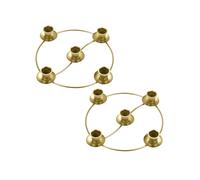 Advent Wreath Candle Holder, Round Advent Candle Holders for 5 Candles Advent and Christmas Decorations 2pcs
