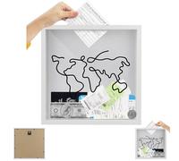 Adventure Archive Box, 28,7 x 28,7 cm, caja de viaje, caja de almacenamiento de viaje con ranura, hucha hucha Holiday Fund para adultos, regalo de San Valentín