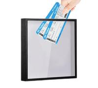 Adventure Archive Shadow Box - Ticket Keepsake Display, Wooden Memory Organizer | Concert Souvenir Collection Frame, Airline Postcard Storage Showcase During Holiday Journeys