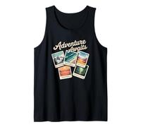 Adventure Awaits - Camiseta Vintage de Fotos de Viaje para Amantes de la Naturaleza Camiseta sin Mangas