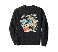 Adventure Awaits - Camiseta Vintage de Fotos de Viaje para Amantes de la Naturaleza Sudadera