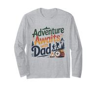 Adventure Awaits with Dad Camisa Día del Padre Camper Outdoor Manga Larga