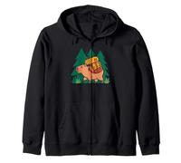 Adventure Capybara Senderismo con Mochila, Divertido Regalo de Capibara Sudadera con Capucha
