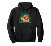 Adventure Capybara Senderismo con Mochila, Divertido Regalo de Capibara Sudadera con Capucha