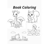 Adventure Coloring Book - Dinosaurs, Animals & Big Trucks: 25 Single-Sided Illustrations • 50 Pages • Ages 4-17