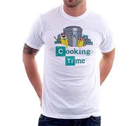 Adventure Cooking Time Finn Jake Breaking Bad Walter White Cotton t-Tshirts Camisetas y Tops White(X-Large)