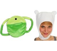 Adventure FINN - Sombrero y bolsa de piloto de invierno con gorro blanco de forro polar para Halloween NWT (M)