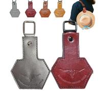 Adventure Magnetic Hat Clip, Hat Magnet Clip for Travel on Bag, Handcrafted Leather Cap Clips with Easy Clip-On Design, Caps Holder for Backpack, Luggage, Outdoor Hiking, Camping Trips(Red+Silver)