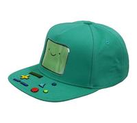 Adventure Time - Gorra de béisbol Ajustable BMO con ala Plana, Color Verde Azulado, Talla única, Verde Azulado, Talla única