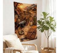 Adventure Wanderlust Mountain Landscape Travel Gear Tapiz de 40 x 60