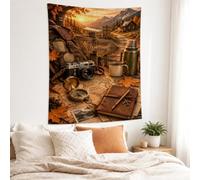 Adventure Wanderlust Mountain Landscape Travel Gear Tapiz de 50 x 60
