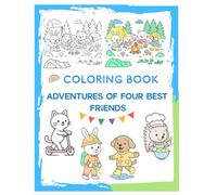 Adventures of Four Best Friends: Coloring Book