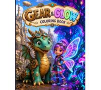 Adventures of Gear-Dragon and Neon-Fairy: A Unique Steampunk & Cyberpunk Coloring Book for Kids: 50 Creative Illustrations of Mechanical Dragons, ... Robotic Animals for Boys and Girls Ages 4-12