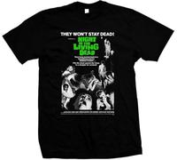 adver New Night of The Living Dead - Movie Poster - Pre-Shrunk Hand-Screened T(Small)