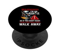 Advertencia antisocial Soy un Ash0le Sentirse herido Humor adulto PopSockets PopGrip Adhesivo