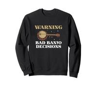 Advertencia Bad Banjo Decisiones Funny Banjo Music Un Jugador de Banjo Sudadera