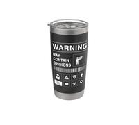 Advertencia Código de Barras Frase Sarcástica Divertida Vaso térmico de acero inoxidable de doble pared