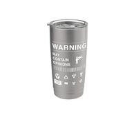 Advertencia Código de Barras Frase Sarcástica Divertida Vaso térmico de acero inoxidable de doble pared