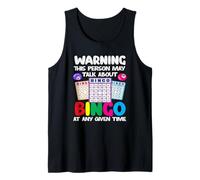 Advertencia de jugador de bingo Hable sobre el bingo en cualquier momento Camiseta sin Mangas