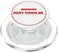 Advertencia Don't Touch Me en Color Rojo y Blanco PopSockets PopGrip para MagSafe