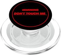 Advertencia Don't Touch Me en Color Rojo y Negro PopSockets PopGrip para MagSafe