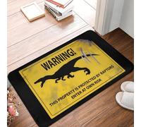 Advertencia: Esta Propiedad Está Protegida Por Las Aves Rapaces De La Puerta De Piso De Alfombra De Baño Antideslizante Al Aire Libre Felpudo Dormitorio Balcón De Entrada De Alfombras Y Tapetes