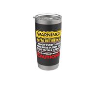 Advertencia Estoy jubilado Sé que todo tiene mucho tiempo Vaso térmico de acero inoxidable de doble pared