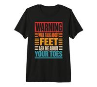 Advertencia hablará de pies Camiseta Premium