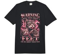 Advertencia Hablará De Pies Gatos Pie Comfort Colors Adult Heavyweight T-Shirt