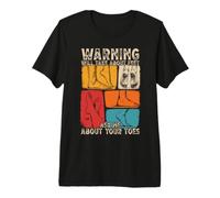 Advertencia hablará de pies pies Camiseta Premium