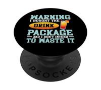 Advertencia I Bought The Drink Package Funny Cruise Party Summer PopSockets PopGrip Adhesivo