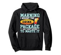 Advertencia I Bought The Drink Package Funny Cruise Party Summer Sudadera con Capucha