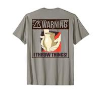 Advertencia ¡LLEGO Cosas! Funny Pottery Ceramics Meme EN LA Espalda Camiseta