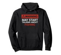 Advertencia podría comenzar a hablar de pesca | Divertido Sudadera con Capucha
