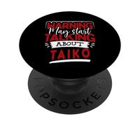 Advertencia Puede Comenzar a Hablar de Divertido Juego de Palabras de batería Taiko PopSockets PopGrip Adhesivo