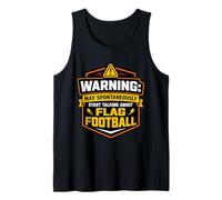 Advertencia: Puede Comenzar a Hablar sobre el Amante del Jugador de Flag Fooball Camiseta sin Mangas