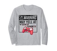 ¡Advertencia! Puede Gritar EN Videojuegos Gamer Meme Manga Larga