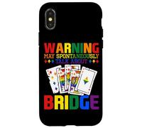 Advertencia Puede Hablar espontáneamente sobre Bridge Rainbow Carcasa para iPhone X/XS