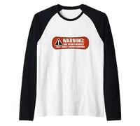 Advertencia Puede Hablar Espontáneamente sobre Snowboard Snowboard Camiseta Manga Raglan