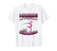 Advertencia Puede Hacer Espontáneamente Cartwheels Gimnasia Gimnasta Camiseta